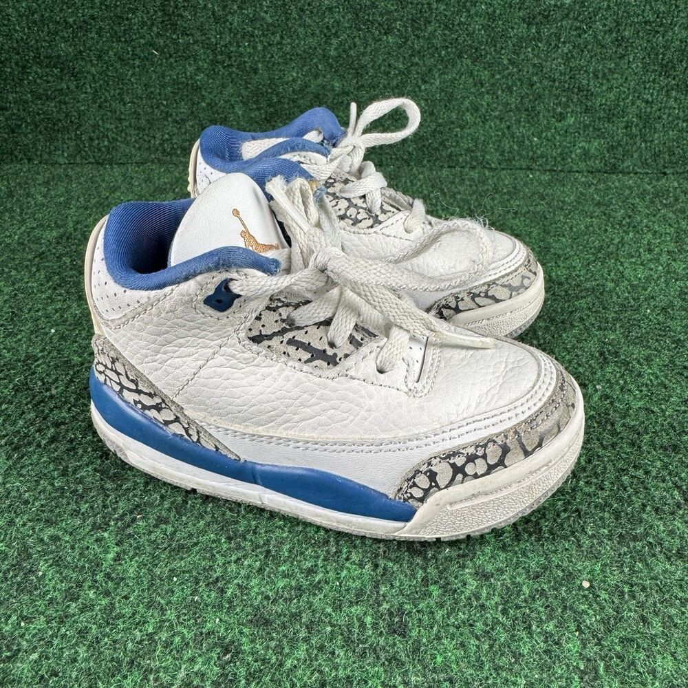 Nike Air Jordan 3 Retro Wizards Athletic Shoes Sneakers DM0968-148 Boys Size 6C